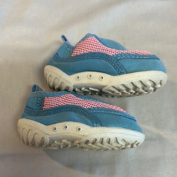 Pink and Blue Slip-On Baby Walker Shoes - Picture 2 of 5